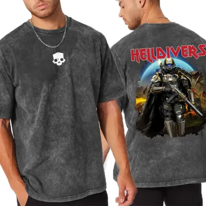 Helldivers 2 Merch Vintage Unisex Washed T-Shirt