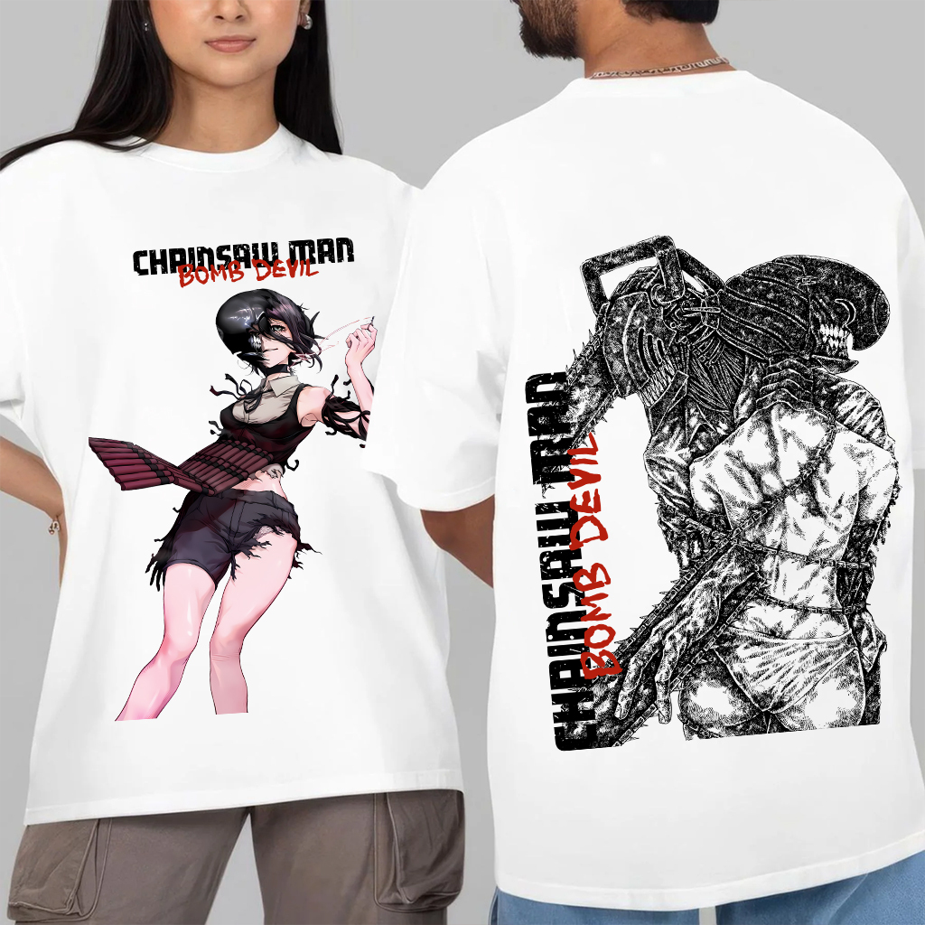 Zere x Denji Chainsaw Man Anime Double Printed Vintage T-shirt/Crewneck/Hoodie
