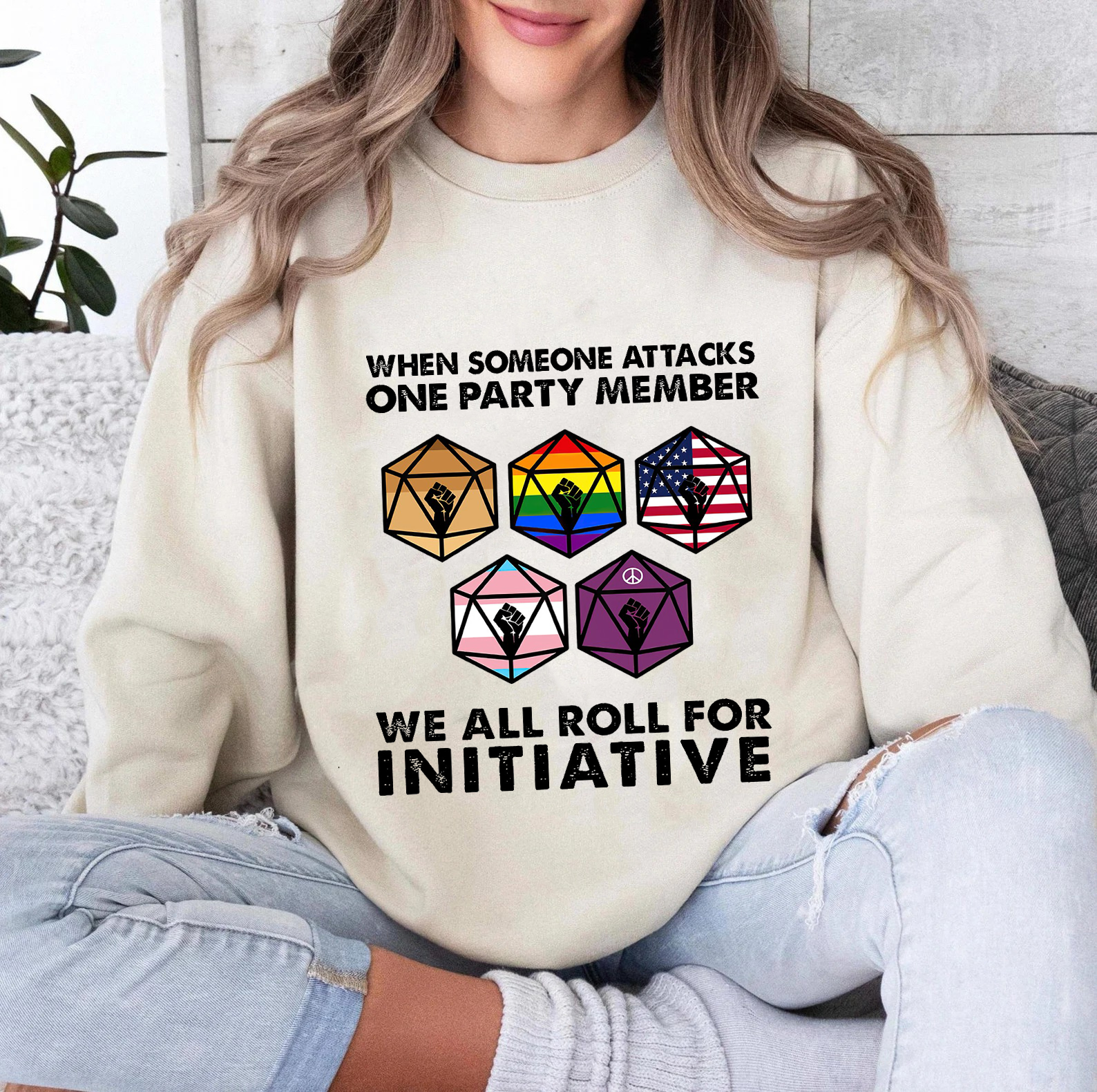 When someone attacks one party member we all roll for initiative Classic T-shirt/Crewneck/Hoodie