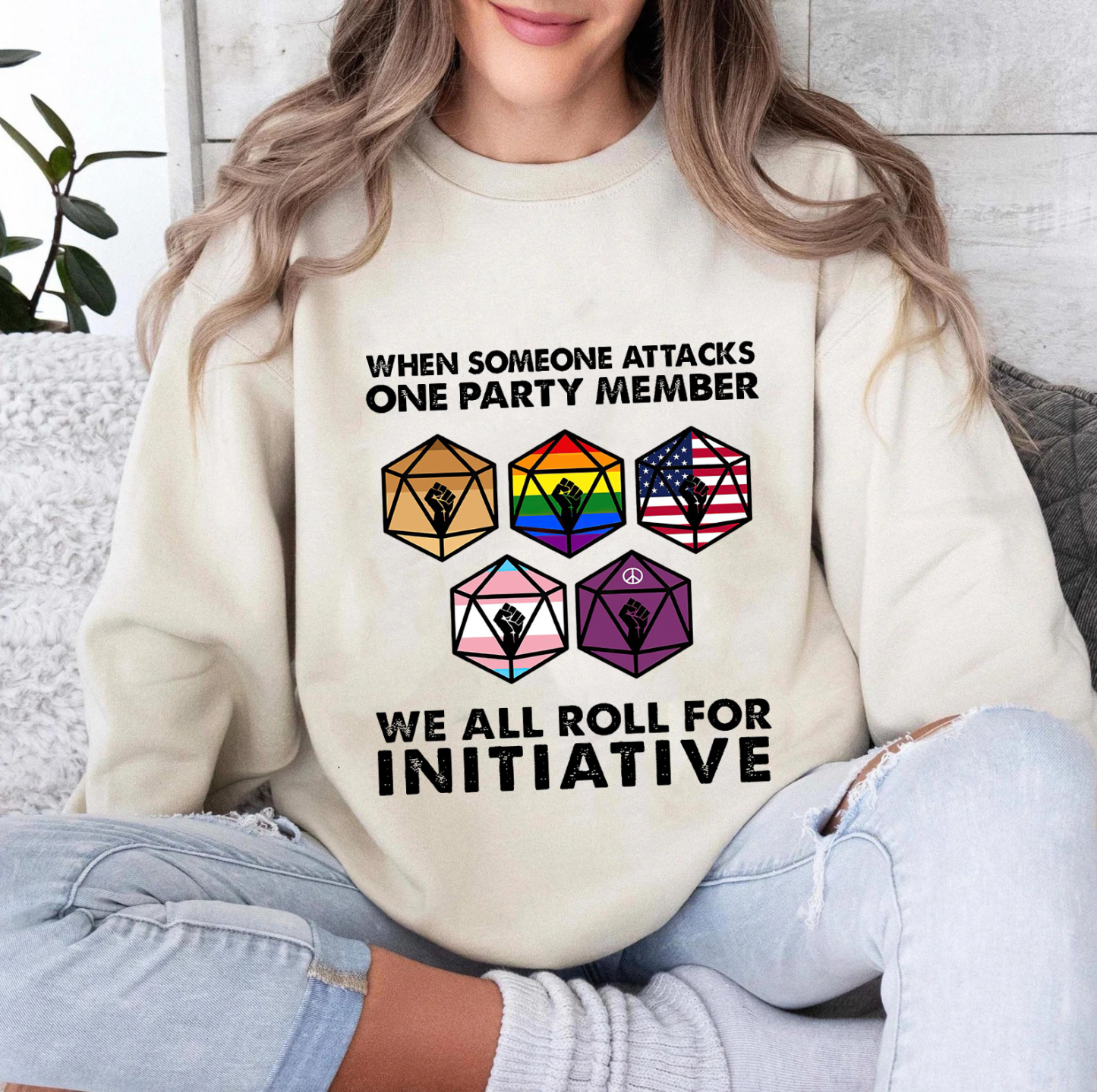 When someone attacks one party member we all roll for initiative Classic T-shirt/Crewneck/Hoodie