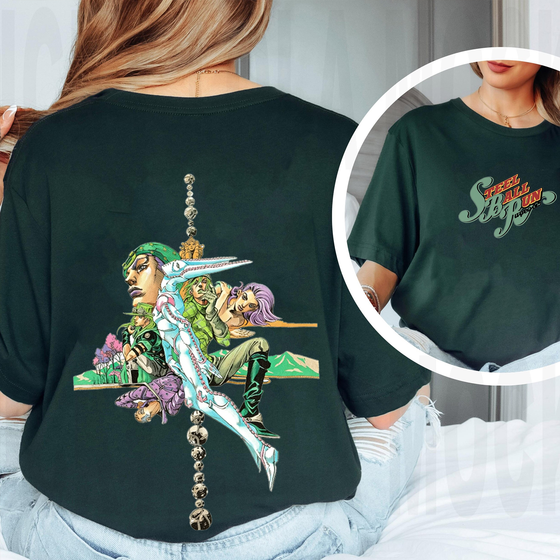 D4C (Story Arc) - JoJo's Bizarre Encyclopedia Oversized T-shirt/Crewneck/Hoodie