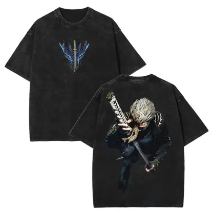 Devil May Cry 5 Printed Unisex Washed T-Shirt