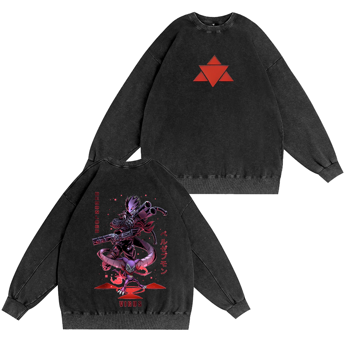 Digimon Beelzemon Vintage Washed T-shirt/Crewneck/Hoodie