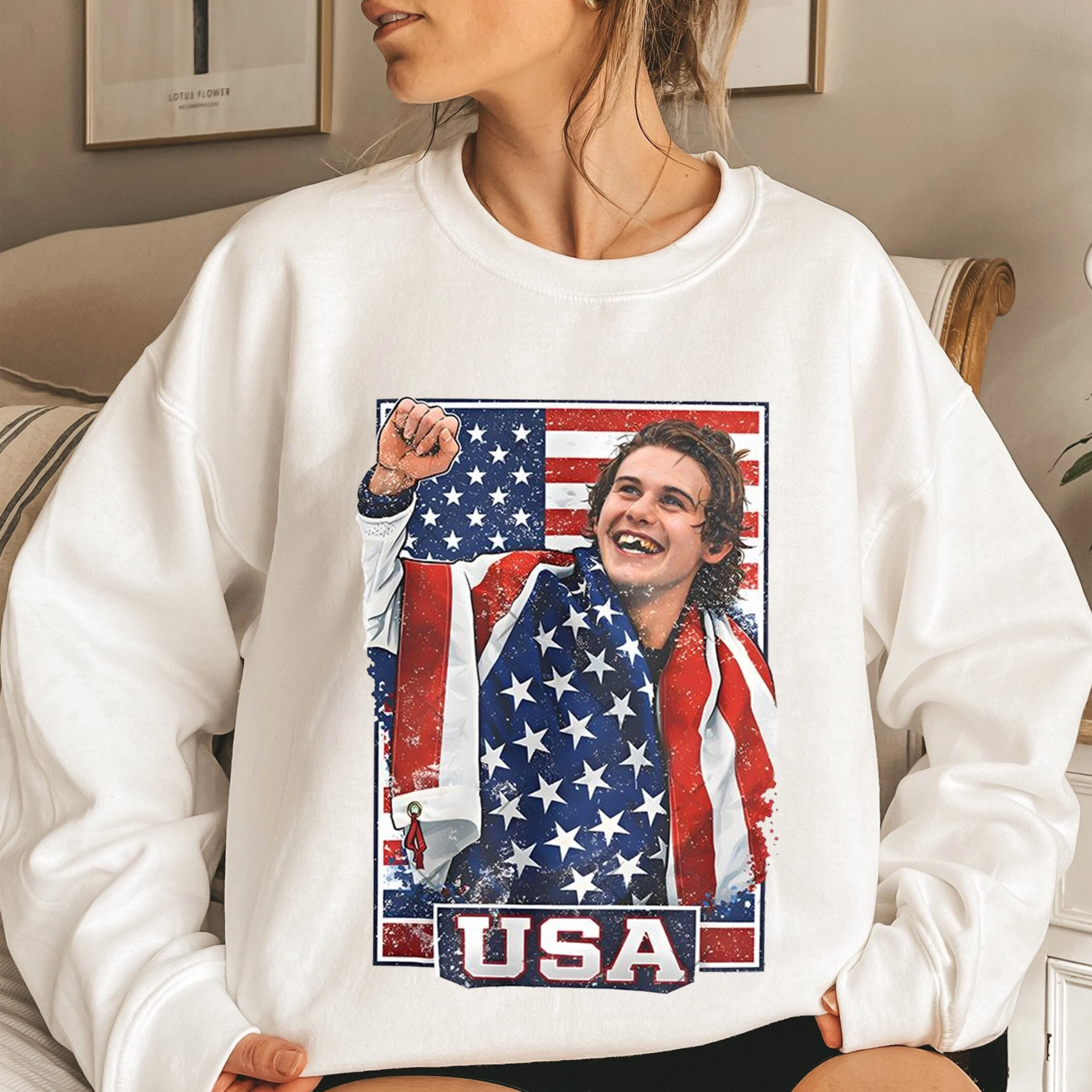 Jack Hughes USA Hockay Patriotic Hockey Fan Unisex Shirts/Crewneck/Hoodie