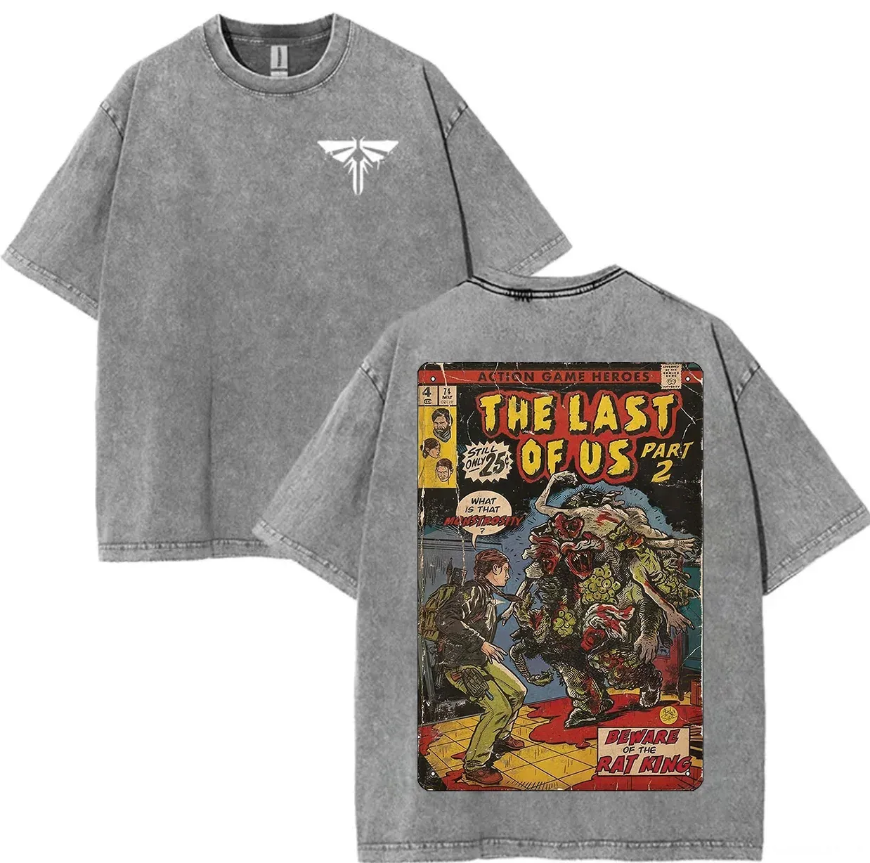 The Last Of Us Part 2 Printed Unisex Washed T-Shirt