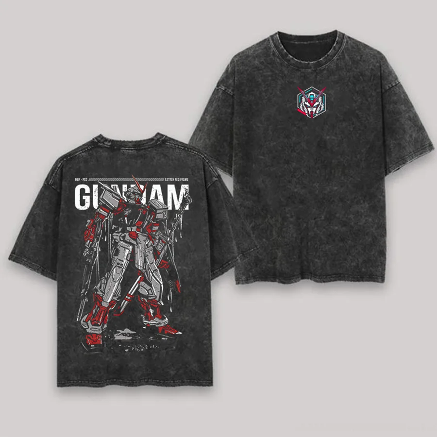 Gundam Vintage Printed Unisex Washed T-Shirt
