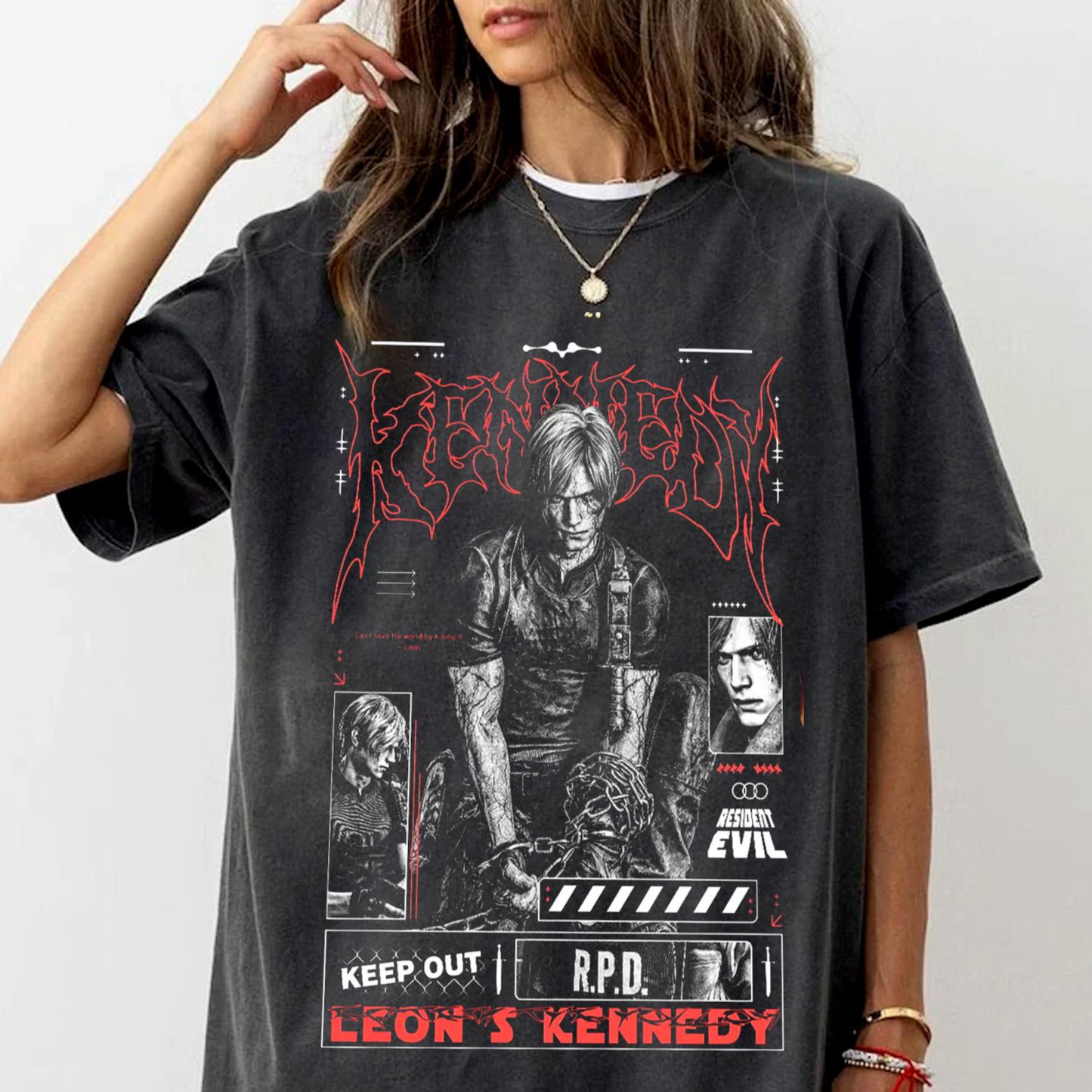 Leon Kennedy Resident Evil Fan Art Unisex T-shirt/Crewneck/Hoodie