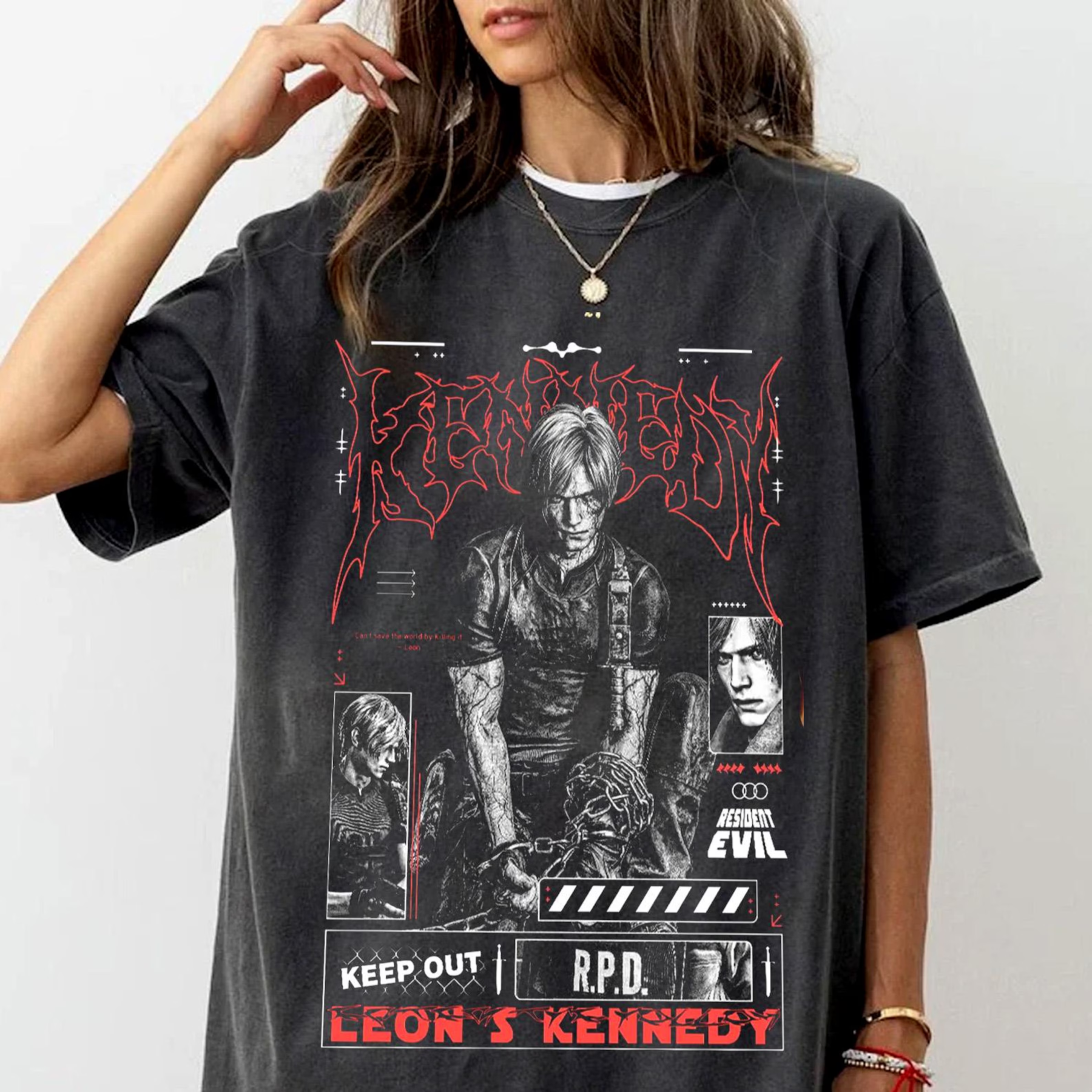 Leon Kennedy Resident Evil Fan Art Unisex T-shirt/Crewneck/Hoodie
