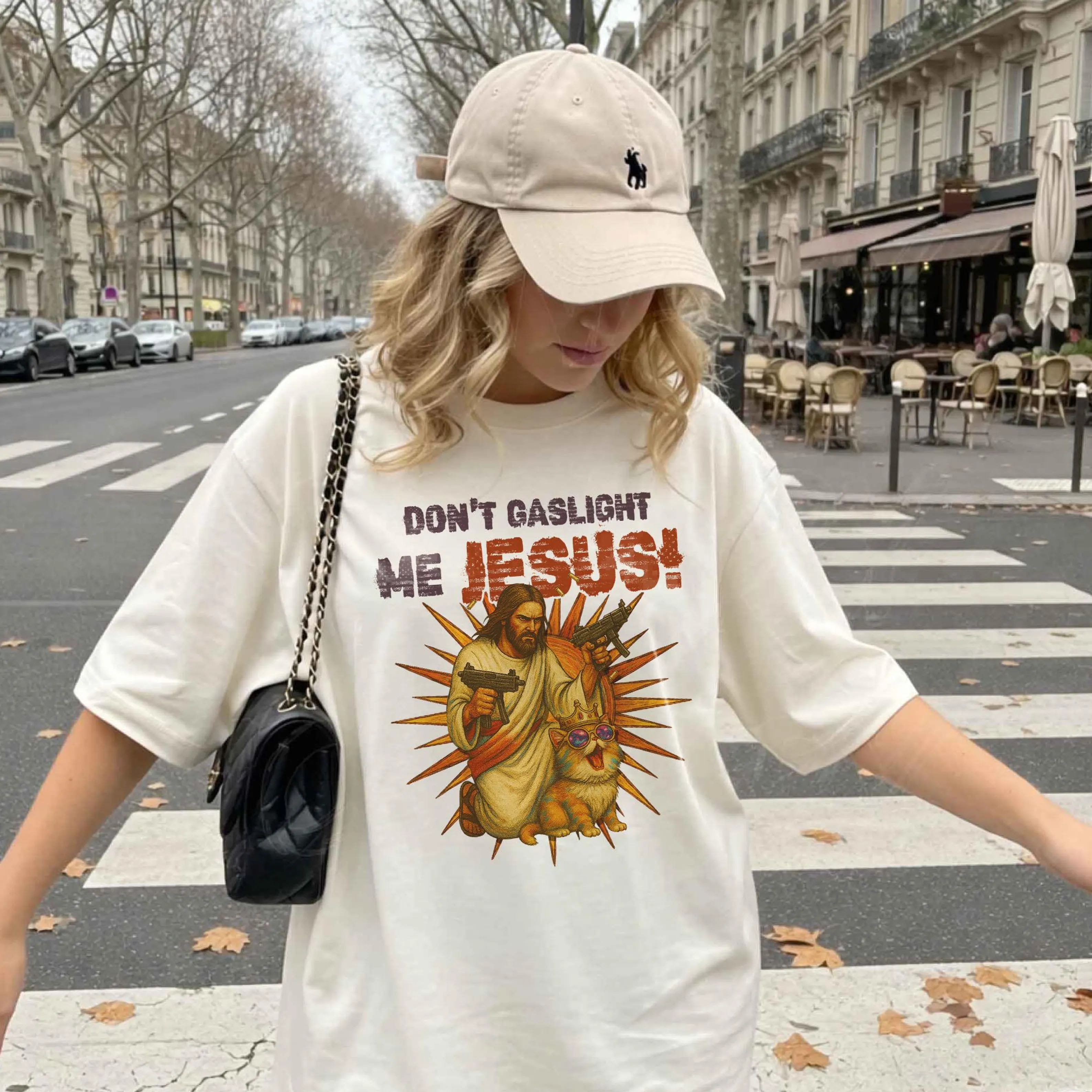 Don't Gaslight Me Jesus, Princess Donut and Mongo,Dungeon Crawler Carl Graphic Oversize Unisex Shirts/Crewneck/Hoodie