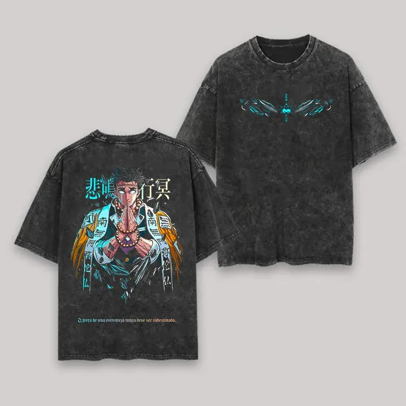 Himejima Gyomei Demon Slayer Printed Unisex Washed T-Shirt
