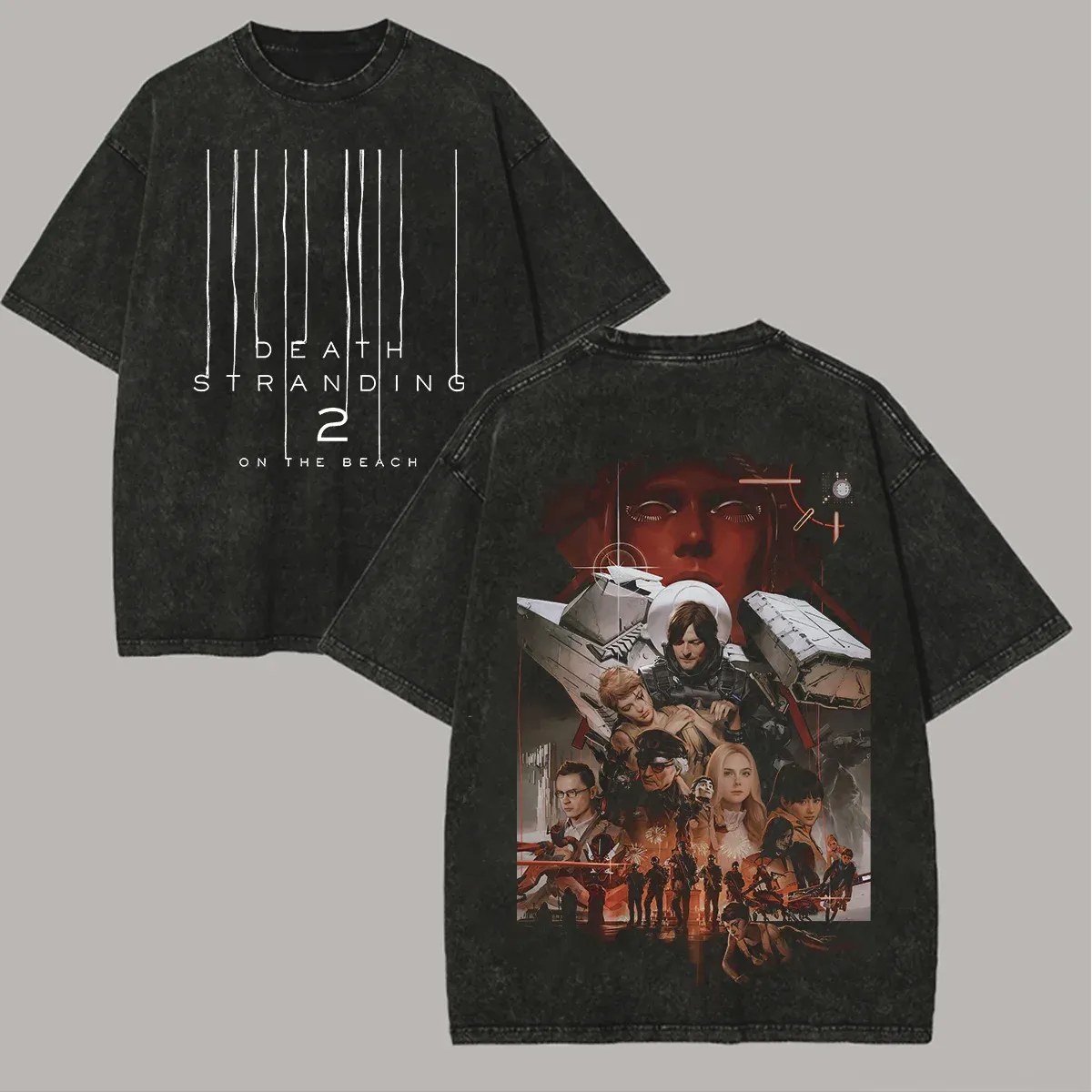 Death Stranding 2: On The Beach Printed Unisex Washed T-Shirt