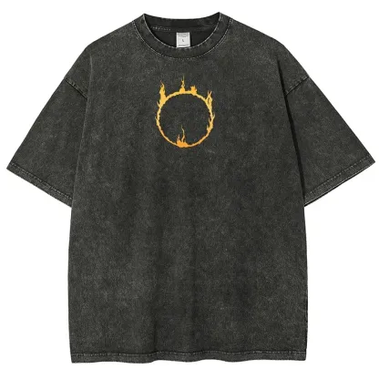 Dark Souls Knight Printed Unisex Washed T-Shirt