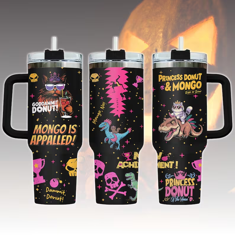 Princess Donut And Mongo 40oz Tumbler, Dungeon Crawler Carl Stainless Tumbler