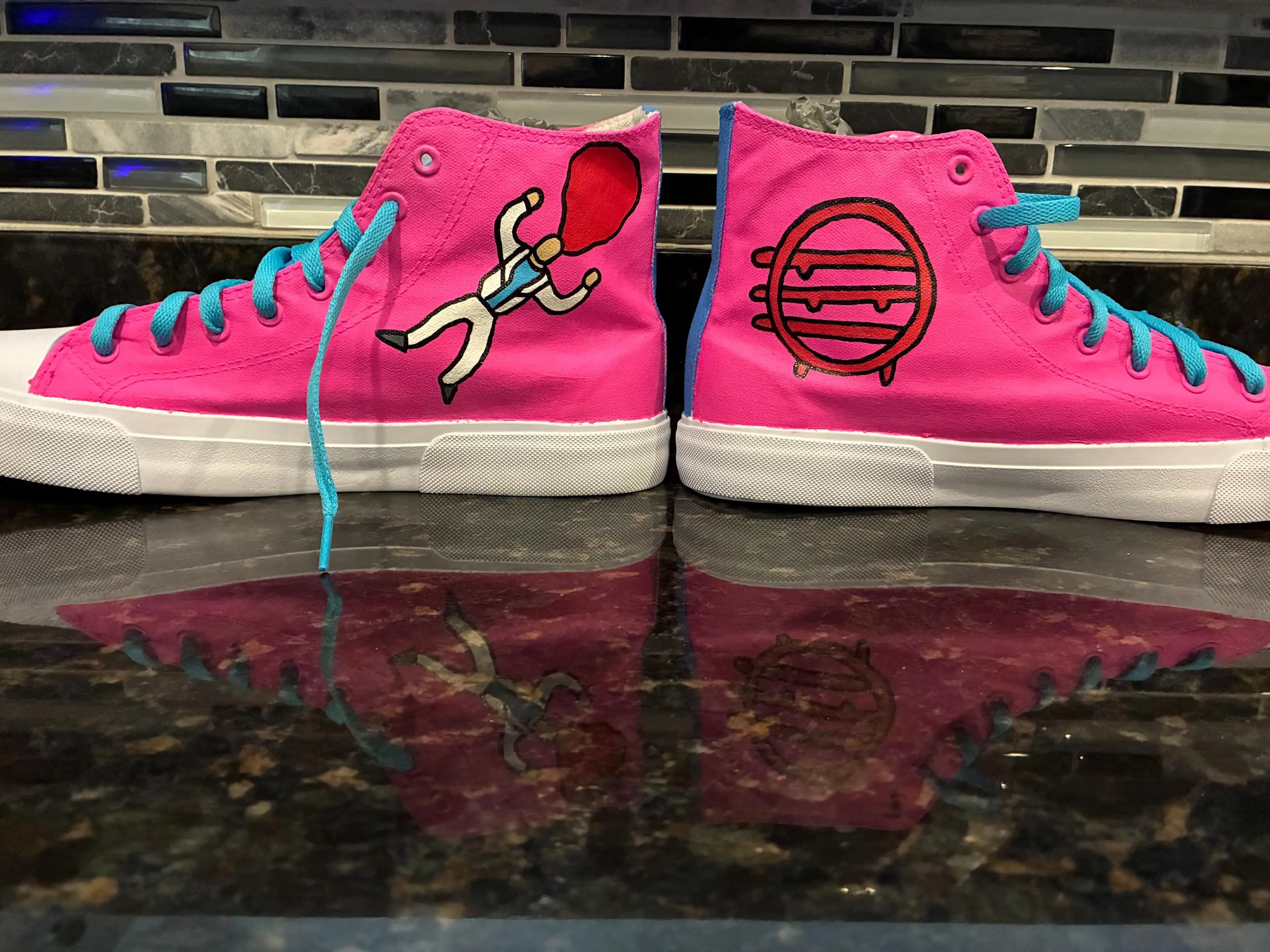 Hotline Miami Hand Painted Hi Top Shoes for Men and Women
