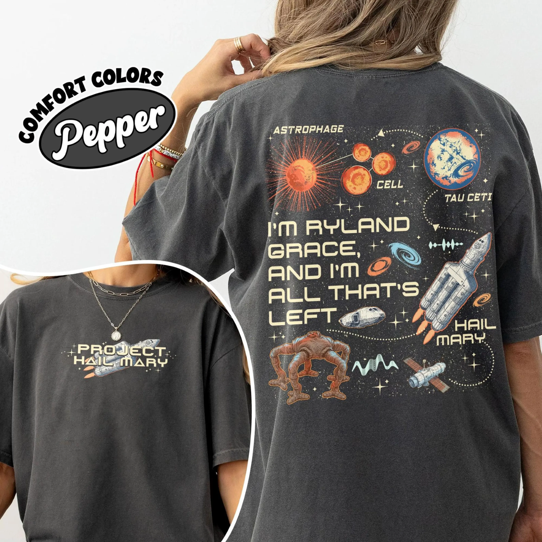 Project Hail Mary,Rocky and Ryland Grace Graphic  Inspired Unisex T-shirt/Crewneck/Hoodie