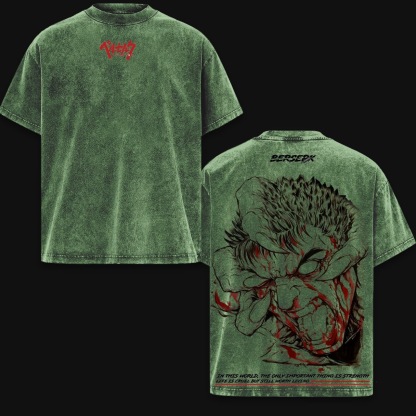 Black Clover Anime Double Vintage Washed T-shirt/Crewneck/Hoodie