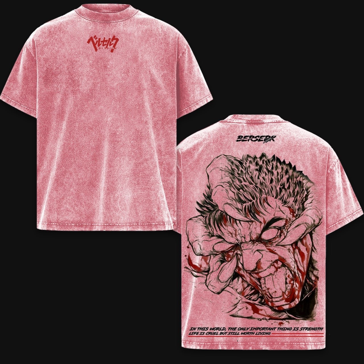 Black Clover Anime Double Vintage Washed T-shirt/Crewneck/Hoodie