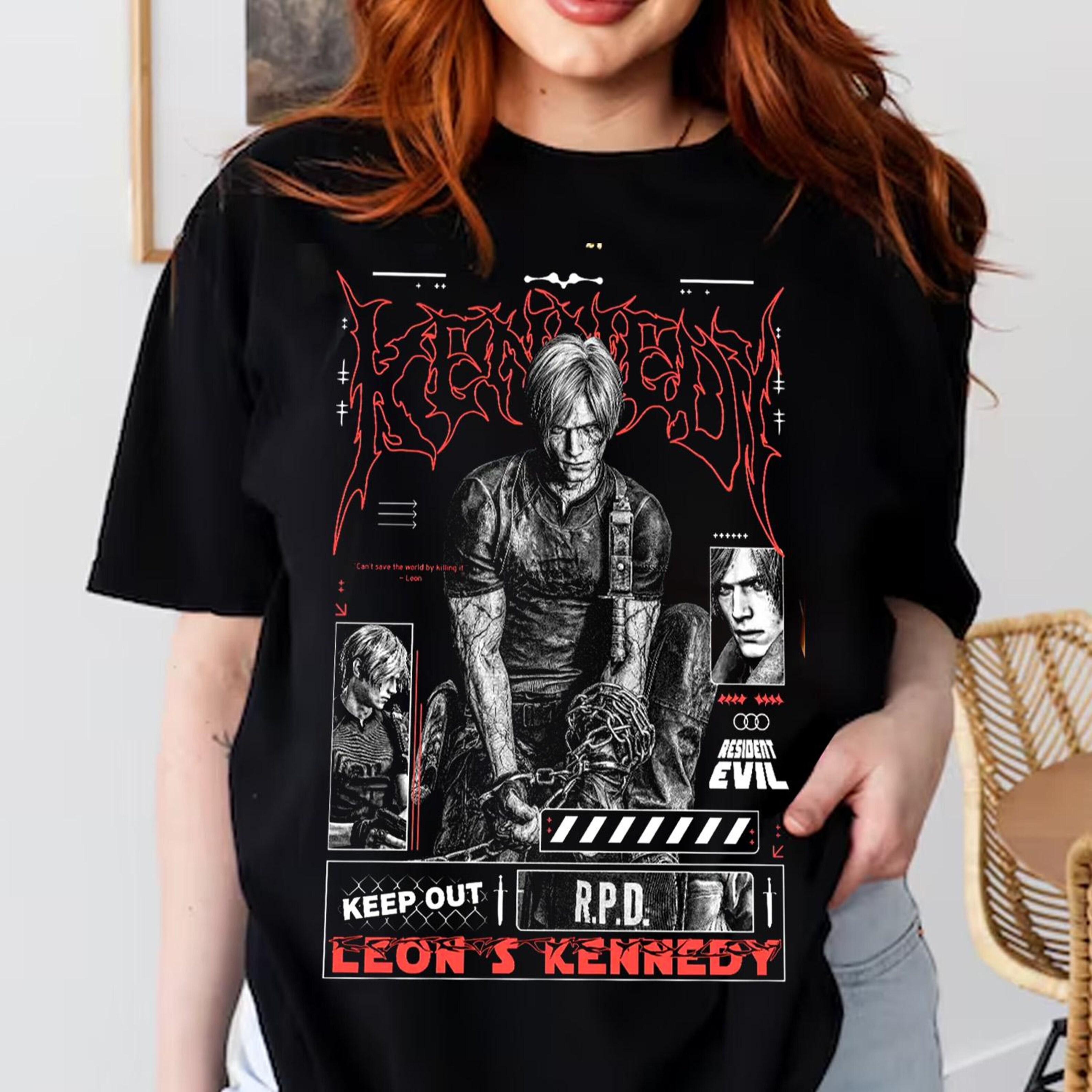 Leon Kennedy Resident Evil Fan Art Unisex T-shirt/Crewneck/Hoodie