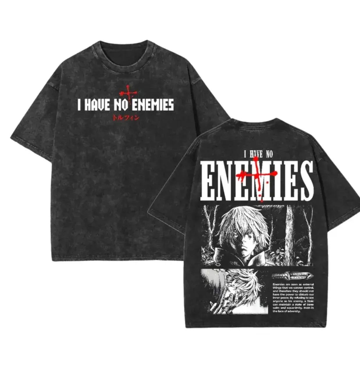 I Have No Enemies Printed Unisex Washed T-Shirt