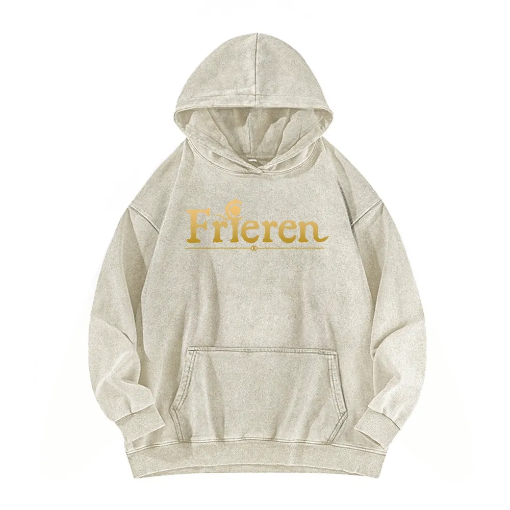 Frieren Beyond Journeys End Elf Anime Unisex Washed Hoodie