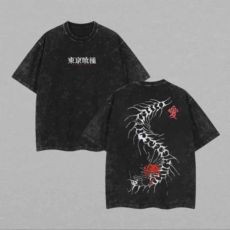 Tokyo Ghoul Printed Unisex Washed T-Shirt