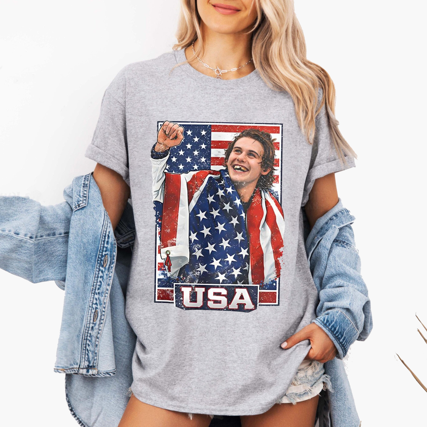Jack Hughes USA Hockay Patriotic Hockey Fan Unisex Shirts/Crewneck/Hoodie