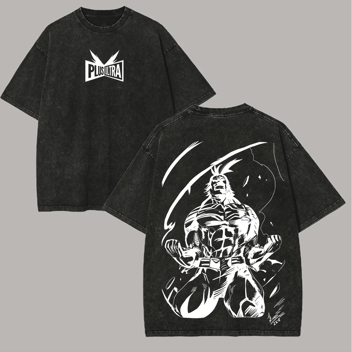 My Hero Academia All Might Printed Unisex Washed T-Shirt