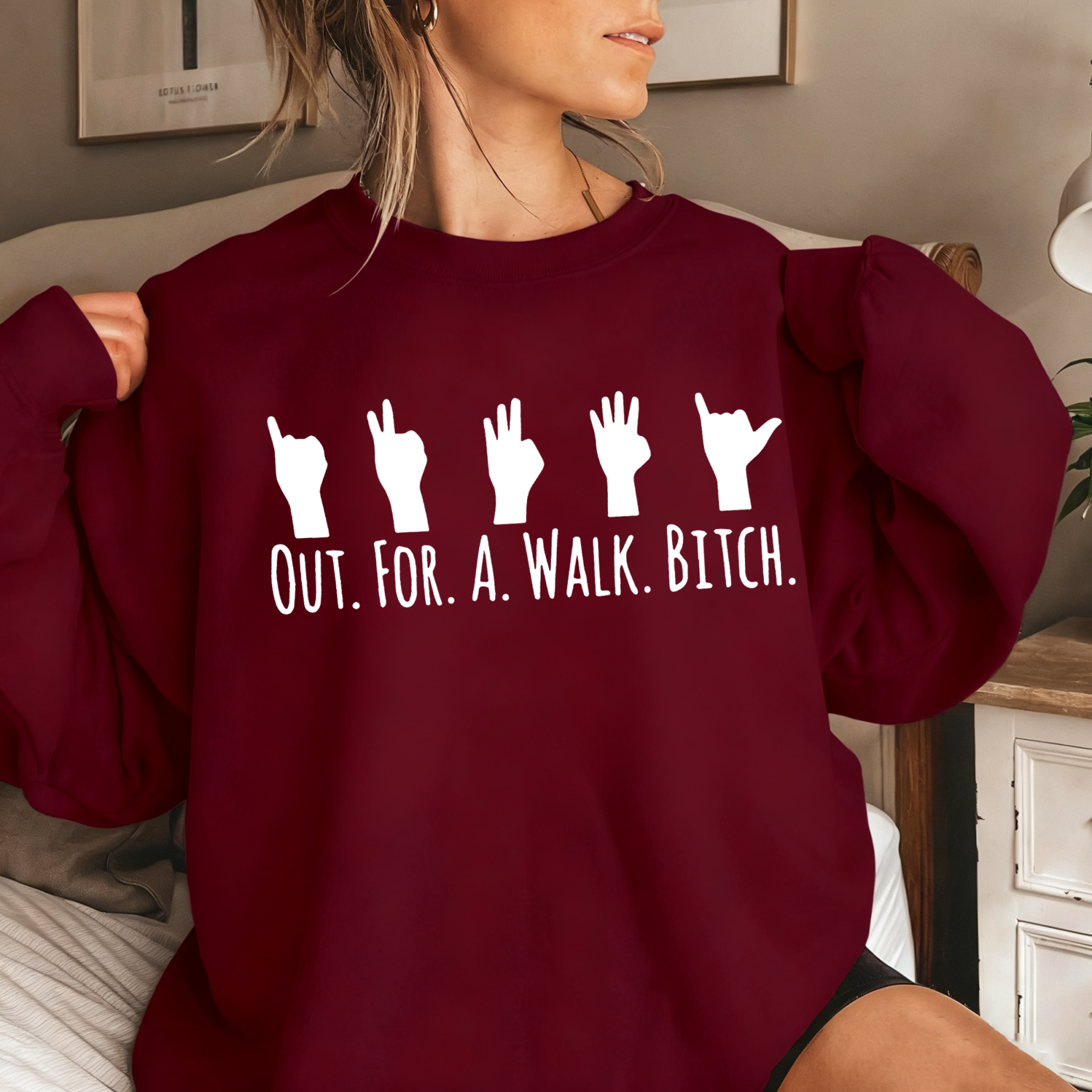 Spike Quote 'Out for a Walk, Bitch' Buffy The Vampire Slayer Unisex T-shirt/Crewneck/Hoodie