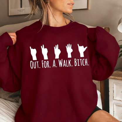 Spike Quote 'Out for a Walk, Bitch' Buffy The Vampire Slayer Unisex T-shirt/Crewneck/Hoodie