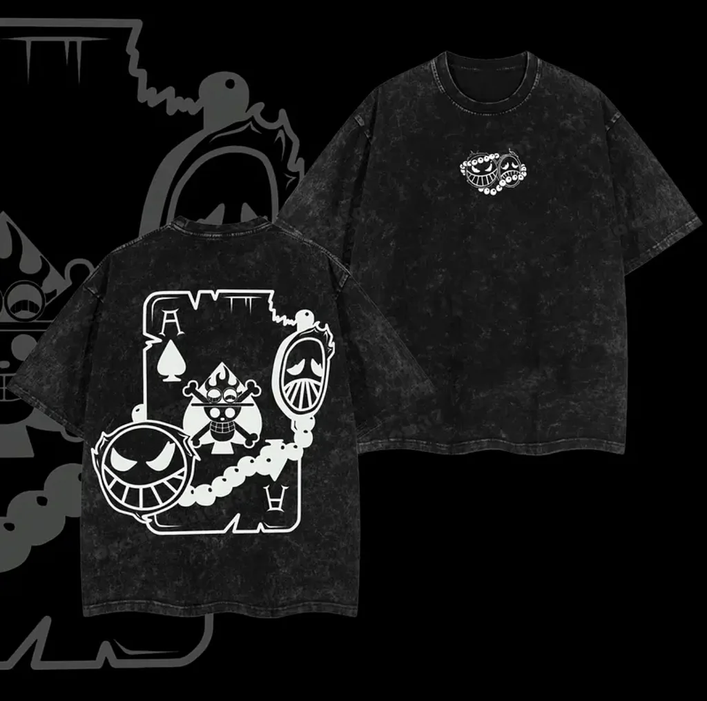 One Piece Ace Printed Unisex Washed T-Shirt