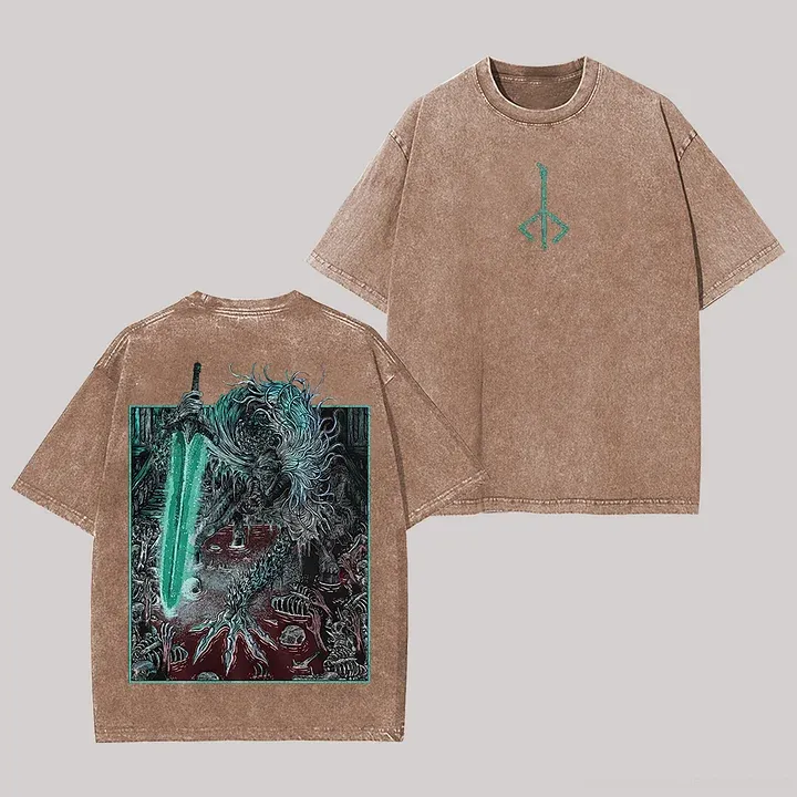 Bloodborne Ludwig The Accursed Printed Unisex Washed T-Shirt