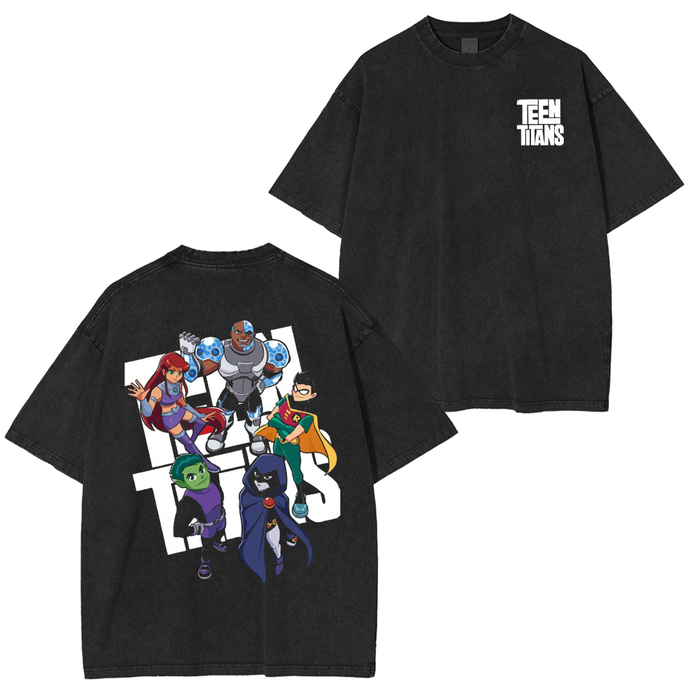 Teen Titans Unisex Washed T-Shirt