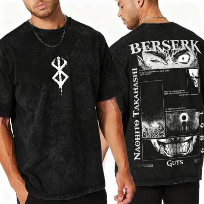 Berserk Guts Dark Gothic Anime Print T-Shirt