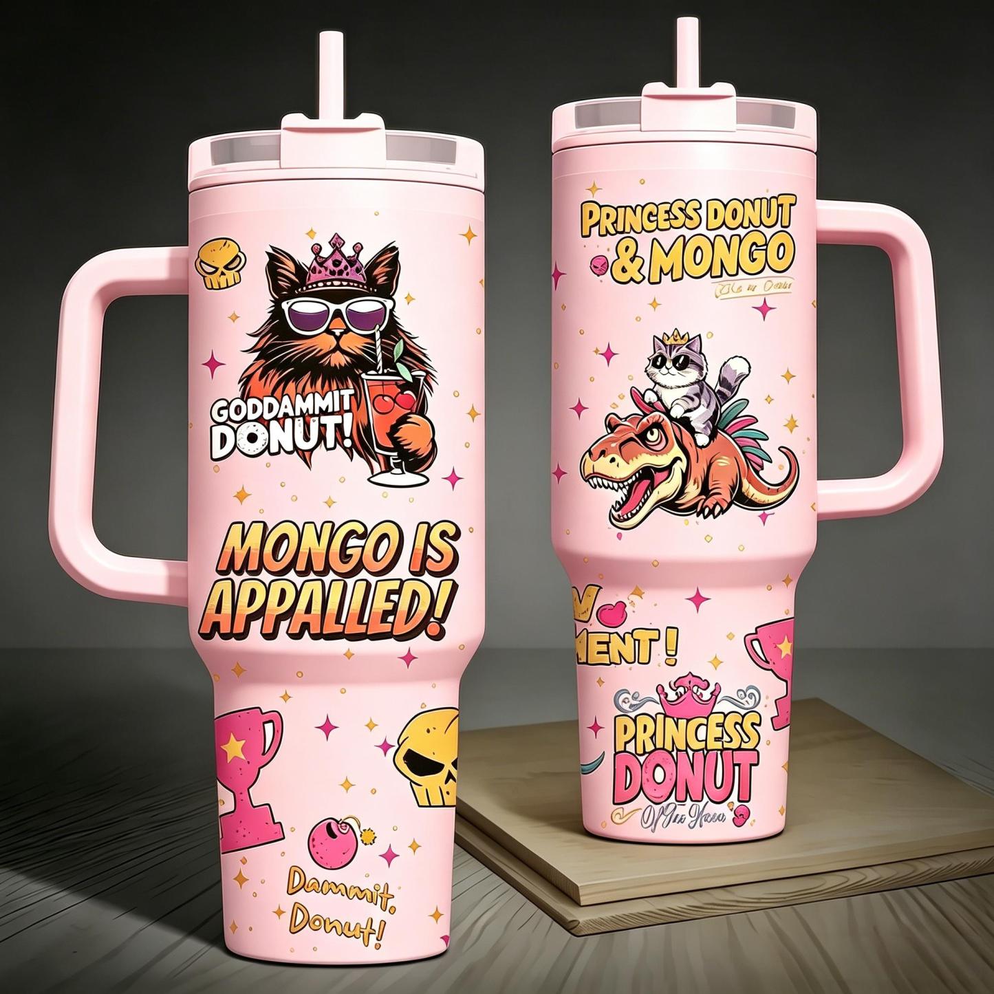 Princess Donut And Mongo 40oz Tumbler, Dungeon Crawler Carl Stainless Tumbler