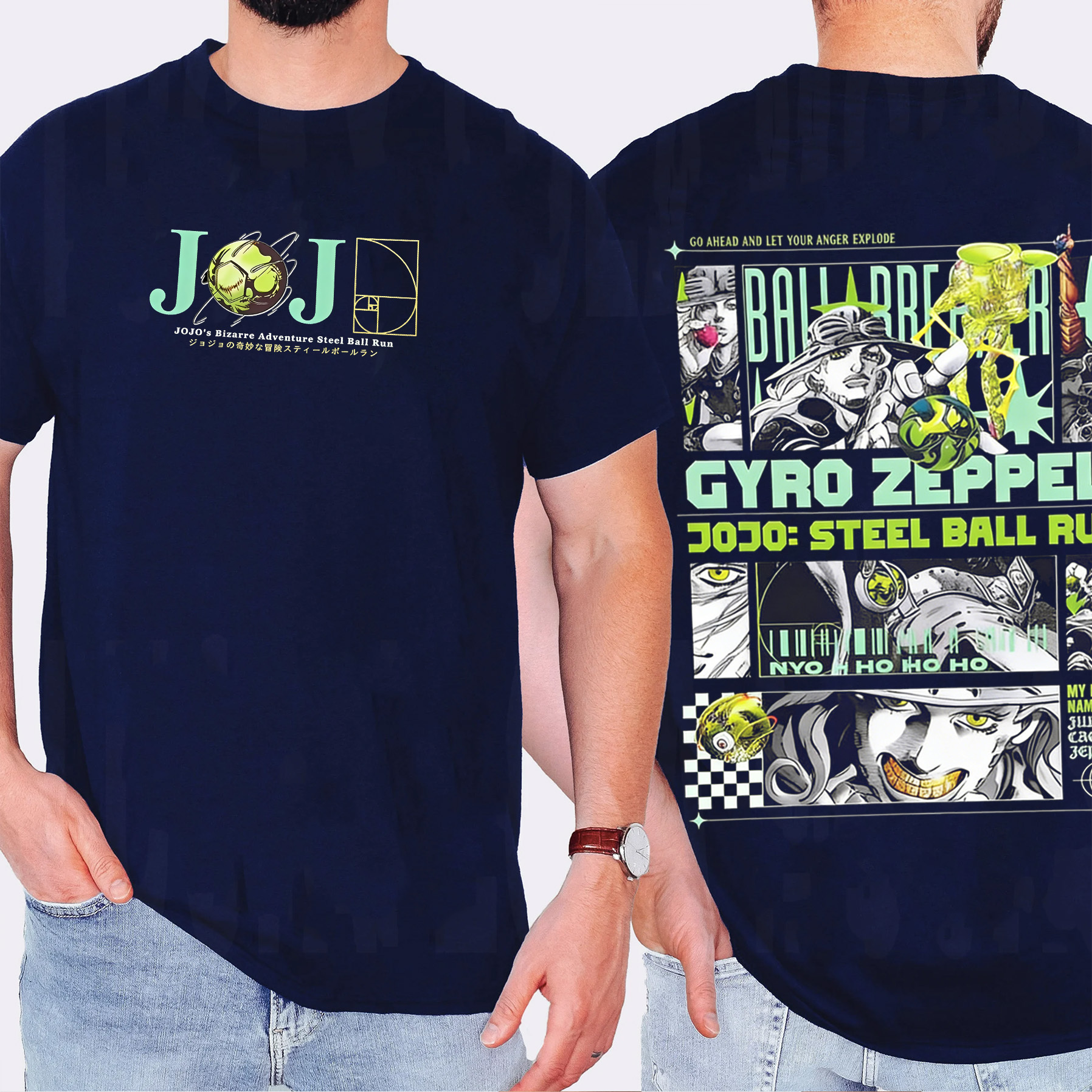 Steel Ball Run - Episode 1: Gyro Zeppeli Unisex Shirts/Crewneck/Hoodie