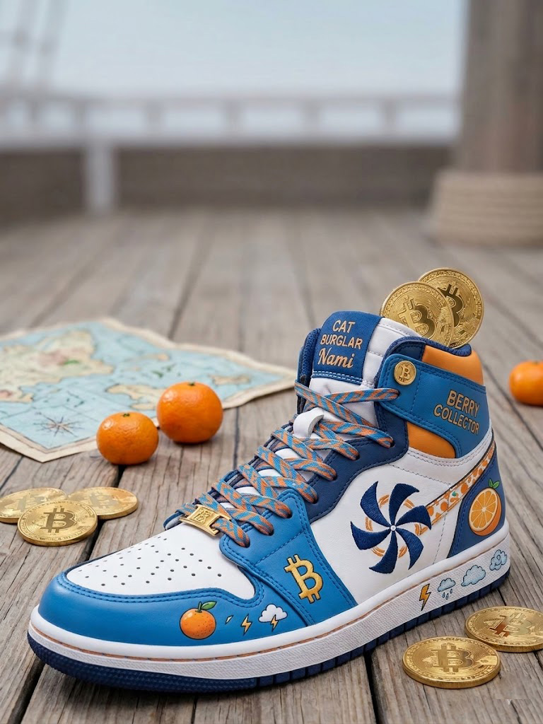 One Piece Custom Titans Style Shoes Hand Painted