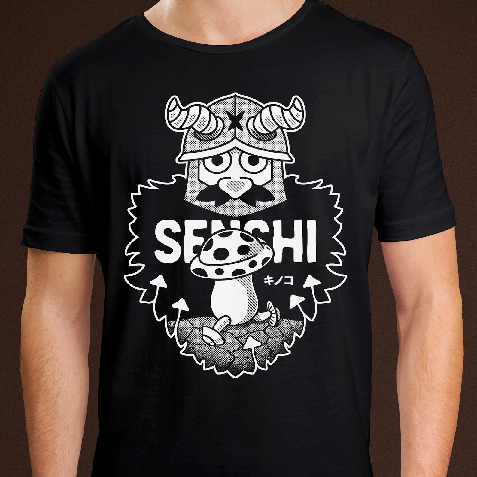 Mushroom and dwarf walking T-shirts for both men and women