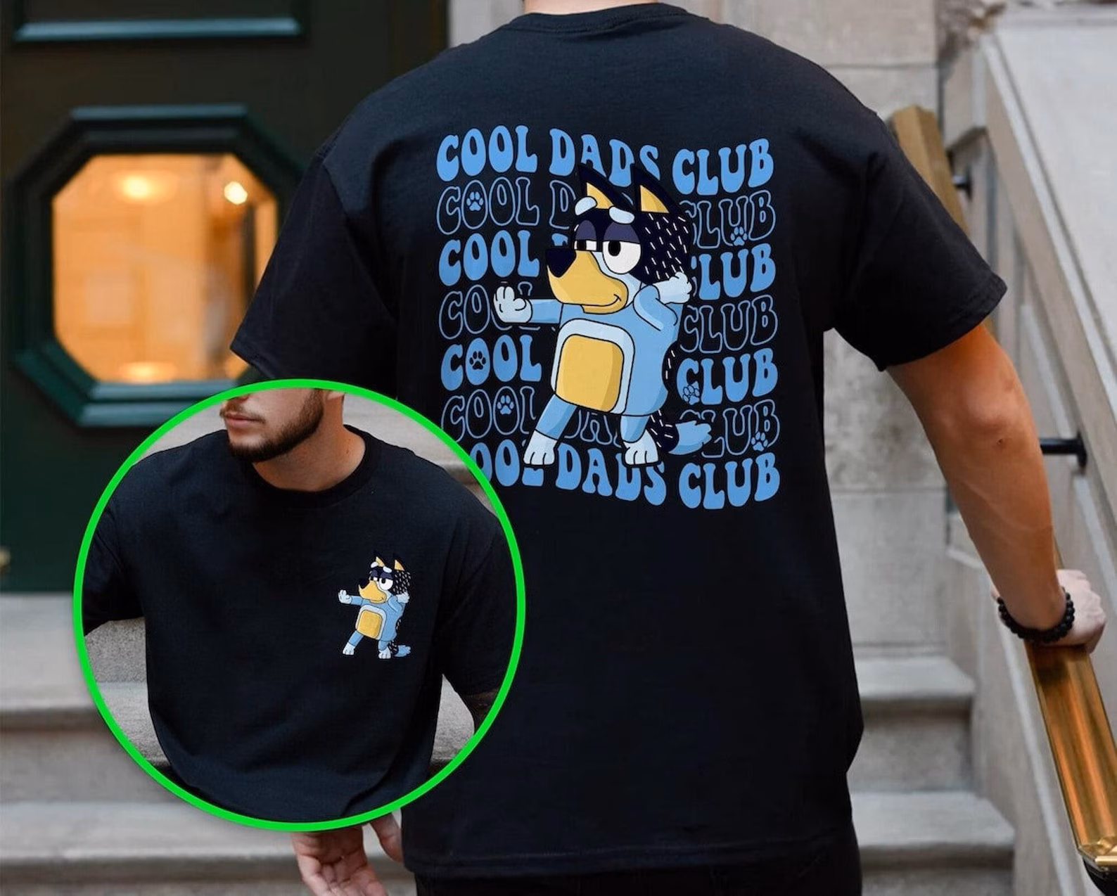 Bluey T-shirts from Cool Dad Club, Father's Day gift T-shirts