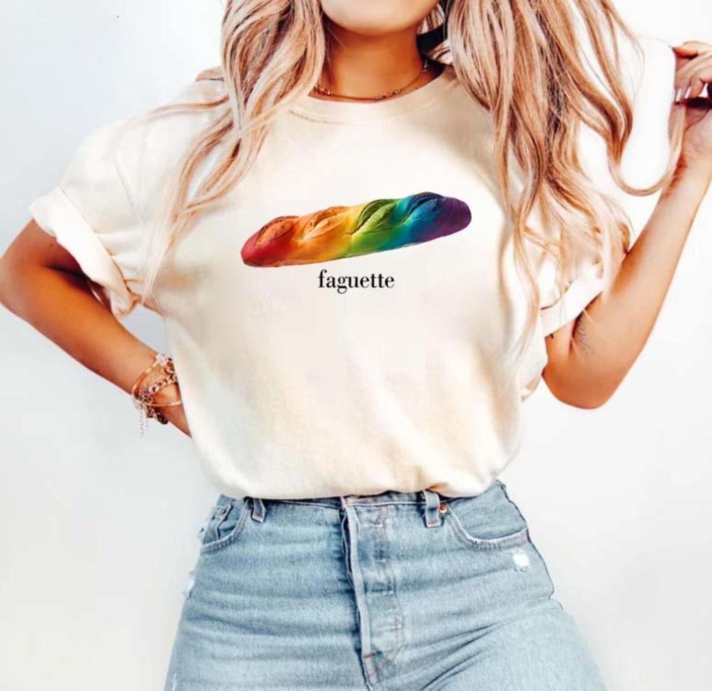 Retro baguette pride T-shirt, baguette pride T-shirt