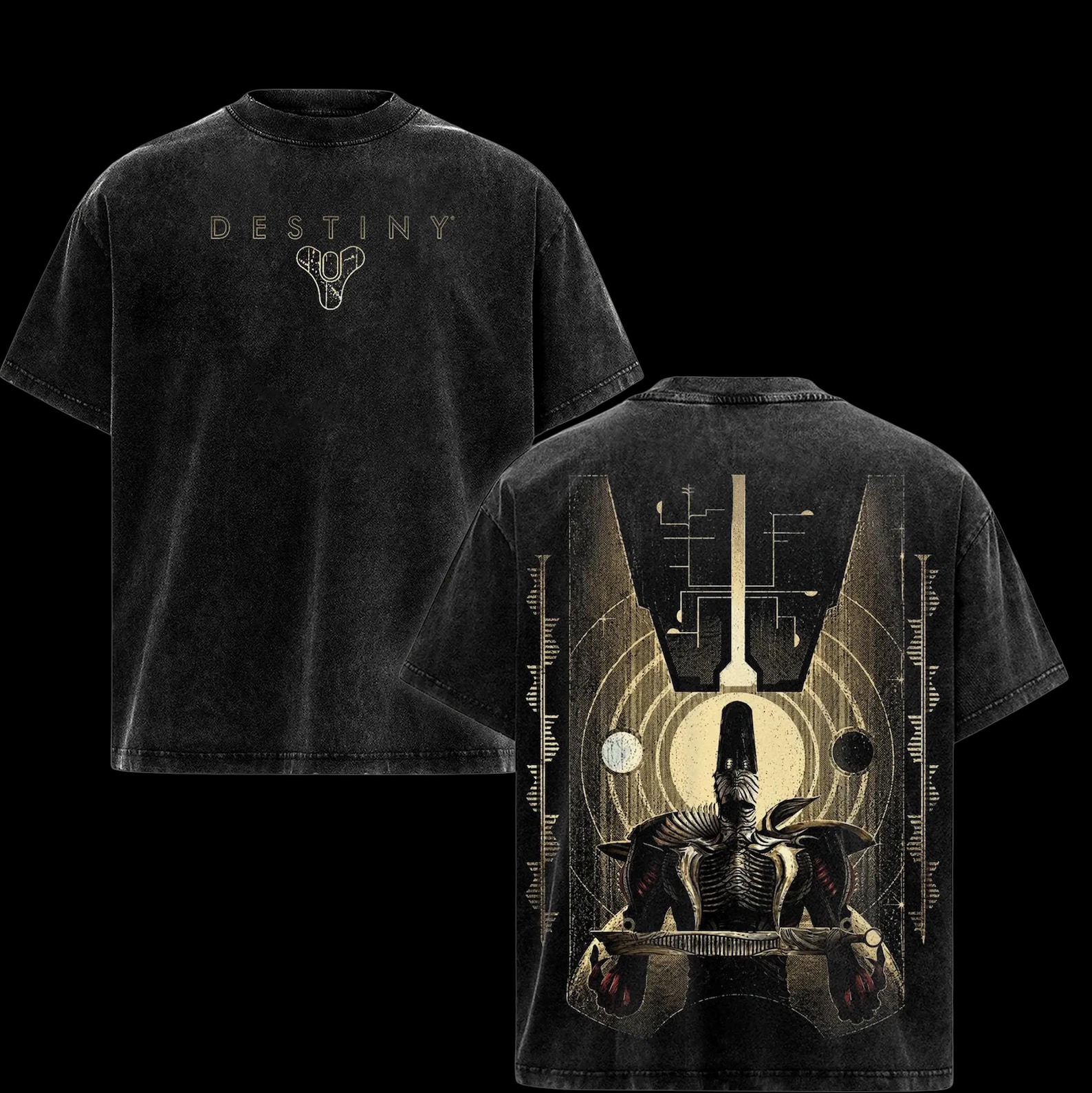 Destiny 2 Hive God Vintage Acid Unisex Washed T-shirt/Crewneck/Hoodie