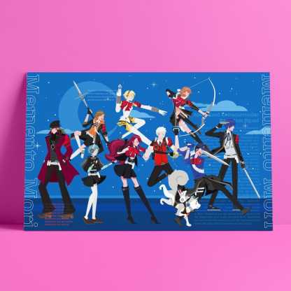 Persona 4 Investigation Team Art Digital Print Poster