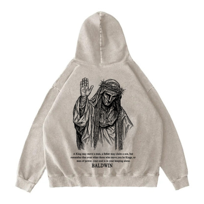 Baldwin IV never gave in to illness King of Jerusalem Unisex Washed Zip Up Hoodie