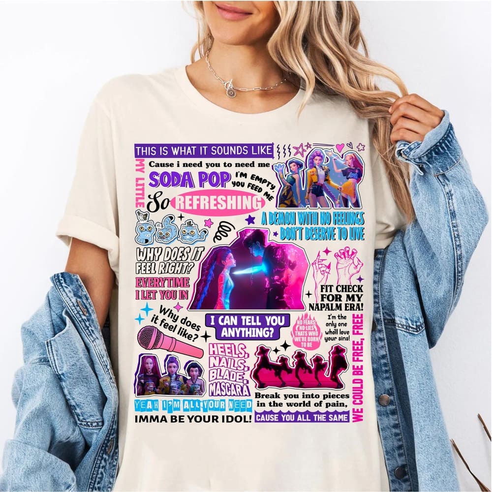 Kpop Demon Hunters Huntrix, Mira, Rumi, Zoey T-shirt