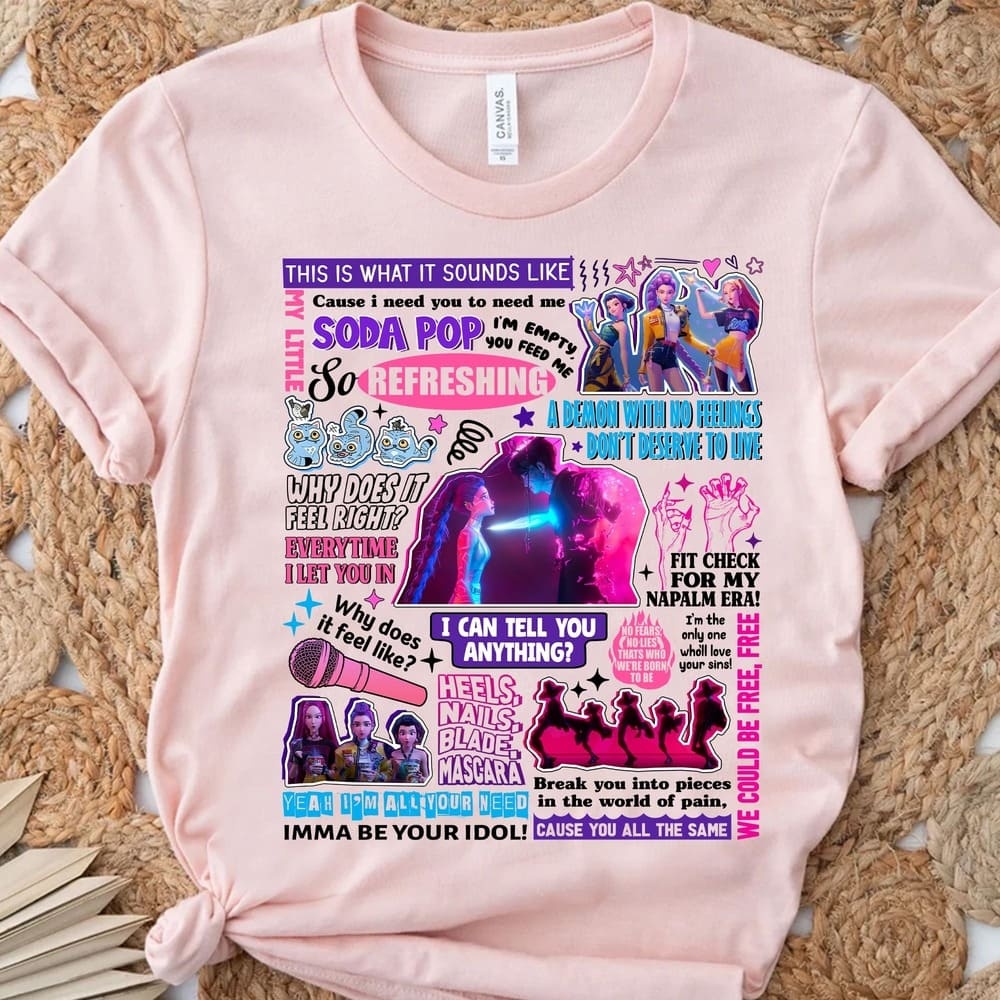 Kpop Demon Hunters Huntrix, Mira, Rumi, Zoey T-shirt