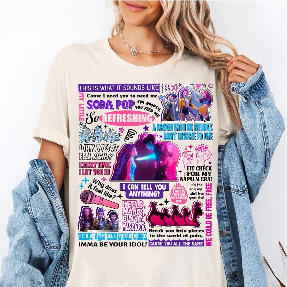 Kpop Demon Hunters Huntrix, Mira, Rumi, Zoey T-shirt