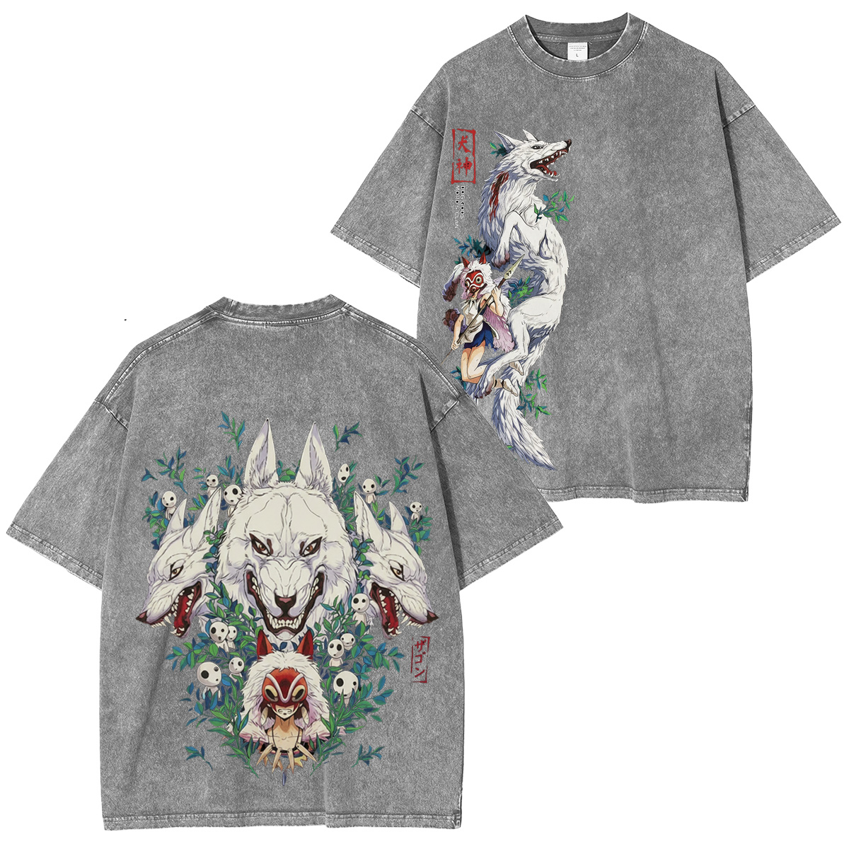 Forest Spirits, primal drip — San x Moro energy Princess Mononoke Washed T-shirt/Crewneck/Hoodie