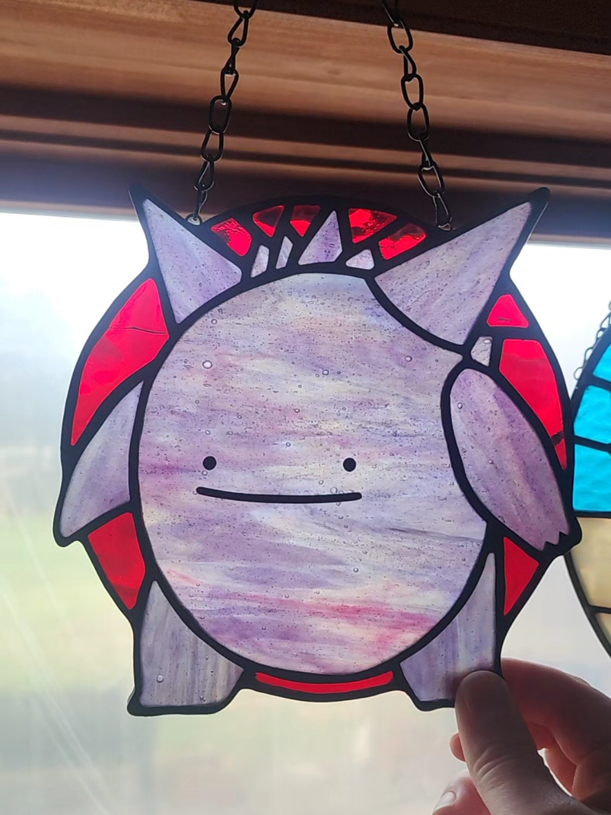 Pokemon Faux Stained Glass Suncatcher