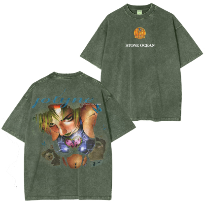 Jolyne Cujoh Stone Ocean Jojo Vintage Washed T-shirt/Crewneck/Hoodie