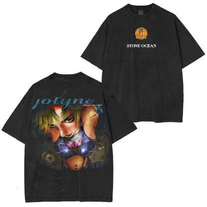 Jolyne Cujoh Stone Ocean Jojo Vintage Washed T-shirt/Crewneck/Hoodie