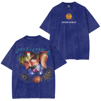 Jolyne Cujoh Stone Ocean Jojo Vintage Washed T-shirt/Crewneck/Hoodie